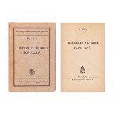 Al. Dima, Conceptul de artă populară, 1939, cu dedicație pentru Dumitru D. Roșca