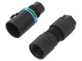 Conector alimentare AC terminal cu șurub tată TEEPLUG&reg; 10A TECHNO IP68/IP69K