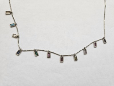 Lant argint cu zirconii #3062 foto