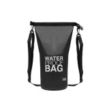 Rucsac/Geanta camping impermeabila curea umar PVC capacitate 30 L 41.5x57 cm Negru, Oem