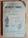 Manual de antichitati 3omane private pentru clasa V secundara- Teodor Iordanescu