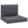 Perne canapea din paleti, 2 buc., antracit, material textil