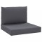 Perne canapea din paleti, 2 buc., antracit, material textil