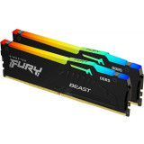 Memorie RAM, DIMM, DDR5, 32GB, 6000MHz, CL40, 1.25V, Kit of 2, Fury Beast RGB, Kingston