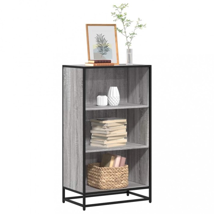 vidaXL Bibliotecă, gri sonoma, 60x35x107,5 cm, lemn prelucrat 849117
