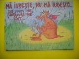 HOPCT 10522 BALAURUL ..PE PLAJA..! MA IUBESTE..-CARICATURA -AMUZANTA -UMOR--CIRCULATA,