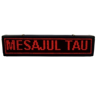 Panou text led / display reclama 70x20 cm - ROSU - pentru interior foto