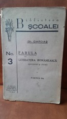 Fabula in literatura romaneasca, antologie si studiu - Gh. Cardas partea I-a
