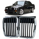 Grila frontala sport crom negru, potrivita pentru BMW Seria 3 E30 1982-1994 Performance AutoTuning