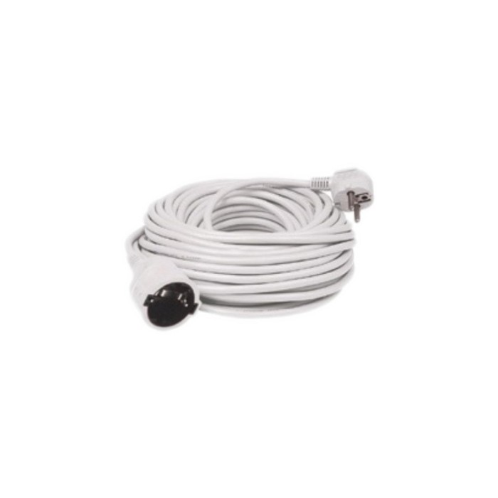 Cablu prelungitor, cupla si stecher, impamantare, alb, 3 m