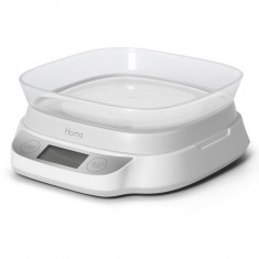 Cantar electronic de bucatarie Homa HS-818B 5 kg g / lbs / oz CONTAINER Bol ecran LCD Alb foto