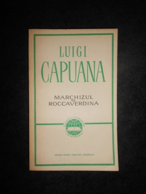 Luigi Capuana - Marchizul de Roccaverdina foto