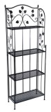 Cumpara ieftin Raft pardoseala 4 polite fier negru 60 x 27 x 165 cm