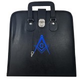 Geant? (Serviet?) pentru Paramente Masonice - Broderie Albastr? - Piele Ecologic? Premium