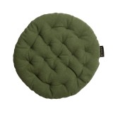 Cusca Elegantă Rotundă Pepper pentru uz interior și exterior &Oslash; 37cm, 100% bumbac, lavabilă, verde măsliniu &icirc;nchis