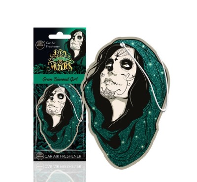Odorizant auto pentru oglinda AROMA CAR MUERTOS Green Diamond Girl AutoDrive ProParts foto
