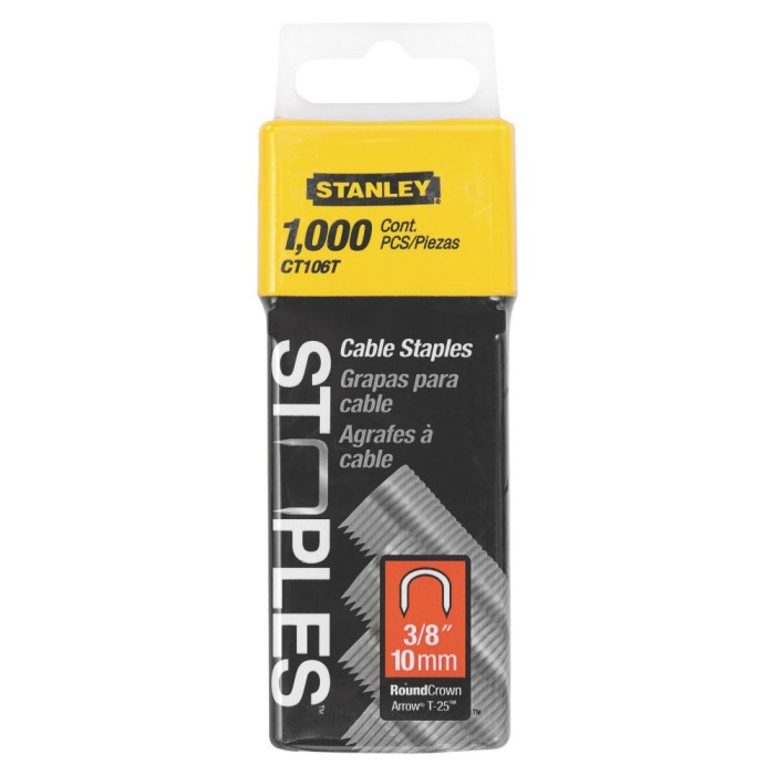 Capse pentru cabluri tip 7CT100 10 mm 1000 bucati STANLEY.