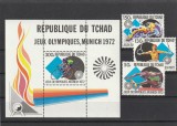 Sport ,olimpiada Munchen 1972 ,Ciad ., Nestampilat