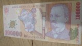 Romania postdecembrista polymer 100000 lei 2001