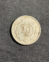 Moneda 20 halleri 1909 Austria