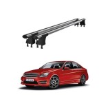 Set bare transversale aluminiu cu prindere in puncte fixe compatibile Mercedes Clasa C W204 2007-2013 negre sau argintii Cod: 120101 Kit 203