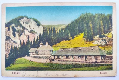 Sinaia - Pestera (Cabana) si Schitul Nou Pestera Ialomitei, printata, necirculat foto