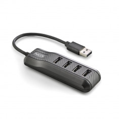 Hub USB 2.0 NGS Port 2.0, 4 porturi, negru