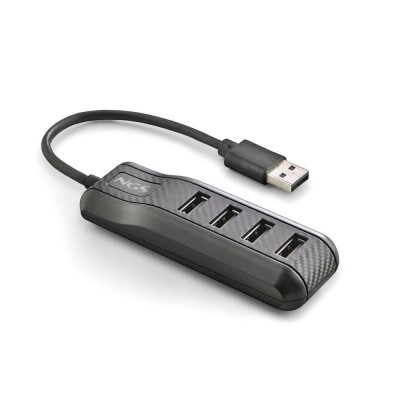 Hub USB 2.0 NGS Port 2.0, 4 porturi, negru foto