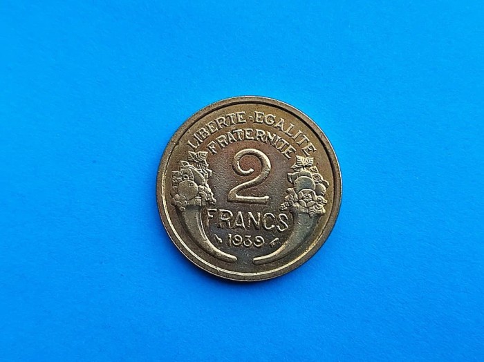 2 Francs 1939 Franta-stare buna!