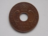 5 CENTS 1941 EAST AFRICA