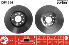 TRW DF4246 Disc frana foto