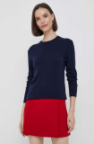 Cumpara ieftin United Colors of Benetton pulover de lana femei, culoarea albastru marin, light