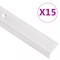vidaXL Profile trepte formă L, 15 buc, argintiu, 100 cm, aluminiu