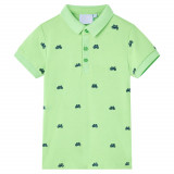 Tricou polo pentru copii, verde neon, 92 GartenMobel Dekor, vidaXL