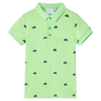 Tricou polo pentru copii, verde neon, 92 GartenMobel Dekor foto
