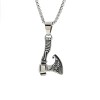 Lant Inox Pandantiv Topor Viking Otel Inoxidabil Argintiu 60cm x 4cm