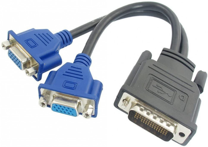 Cablu Nou in punga Dell DMS-59 pin Dual VGA Y-Splitter