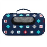 Geantă pliabilă pentru transportul animalelor, Nunbell, plasa respirabilă, 45x28x27cm, Albastru