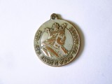 Cumpara ieftin Rar! Rom&acirc;nia medalion Ștefan cel Mare și Sf&acirc;nt emis de SOFR(Societatea Ortodoxă Națională a Femeilor Rom&acirc;ne),diametrul=23 mm