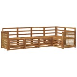 vidaXL Set canapea sectională 4 pcs natural Lemn Solid de Acacia 3384355