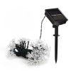 Instalatie craciun, 5 metri, 20 becuri led tip flori de cires, pentru exterior cu incarcare solara, alb rece, flippy