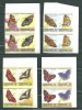 Union Island 1985 Butterflies 4 pairs x 2 imperf. MNH S.587, Nestampilat