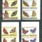 Union Island 1985 Butterflies 4 pairs x 2 imperf. MNH S.587