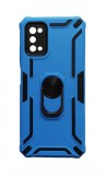 Husa telefon compatibila cu Samsung Galaxy A02s, Powerful, Inel si placuta metalica, HT127, Albastru, Silicon, Carcasa