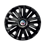 Cumpara ieftin Set 4 Capace Roti pentru BMW Nou, model Royal Black Cu Inel Cromat, R16, BMW