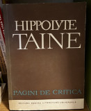 Hippolyte Taine - Pagini de critica