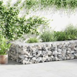 vidaXL Perete gabion cu capace, 300 x 30 x 50 cm, oțel galvanizat