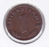 Germania 1 ReichsPfennig 1937 D, Europa, Cupru-Nichel