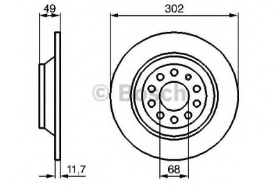 Disc frana AUDI A6 (4F2, C6) (2004 - 2011) BOSCH 0 986 479 257 foto