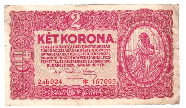 UNGARIA 2 COROANE KET KORONA 1920